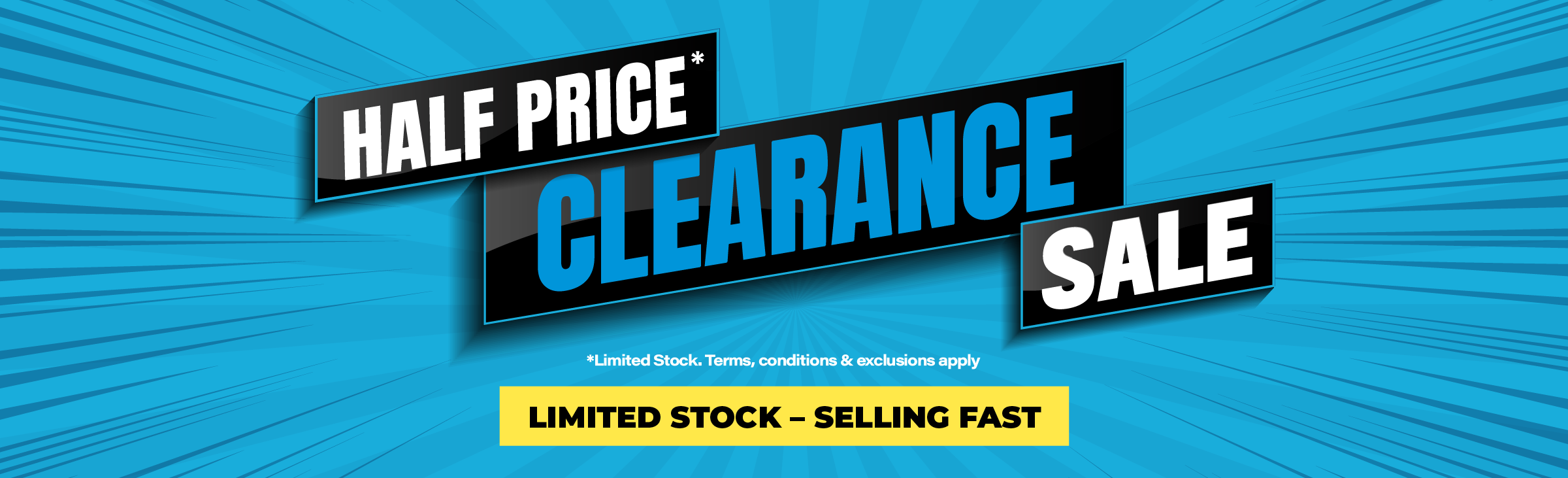 Half price clearance sale