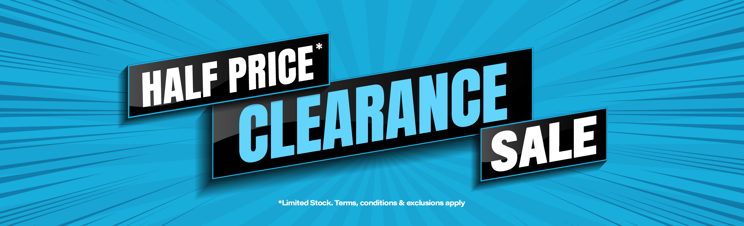 Half price clearance sale